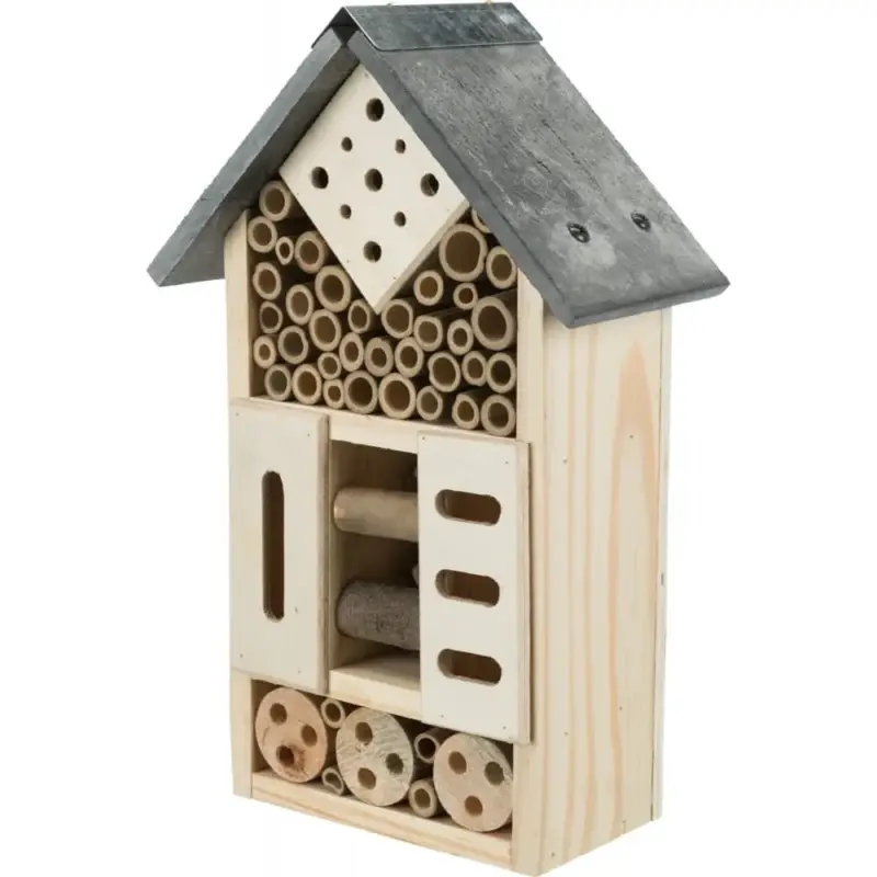 Insektenhotel, Insektenhaus, Nützlingshotel Kiefernholz Schiefer, 18x29x10cm Begrenztes Angebot