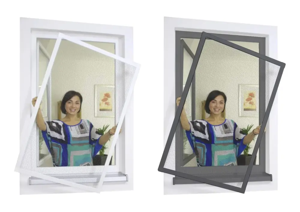 Preisknaller Insektenschutz-Spannrahmenset Premium für Fenster 120 x 150 cm, Farbe weiß
