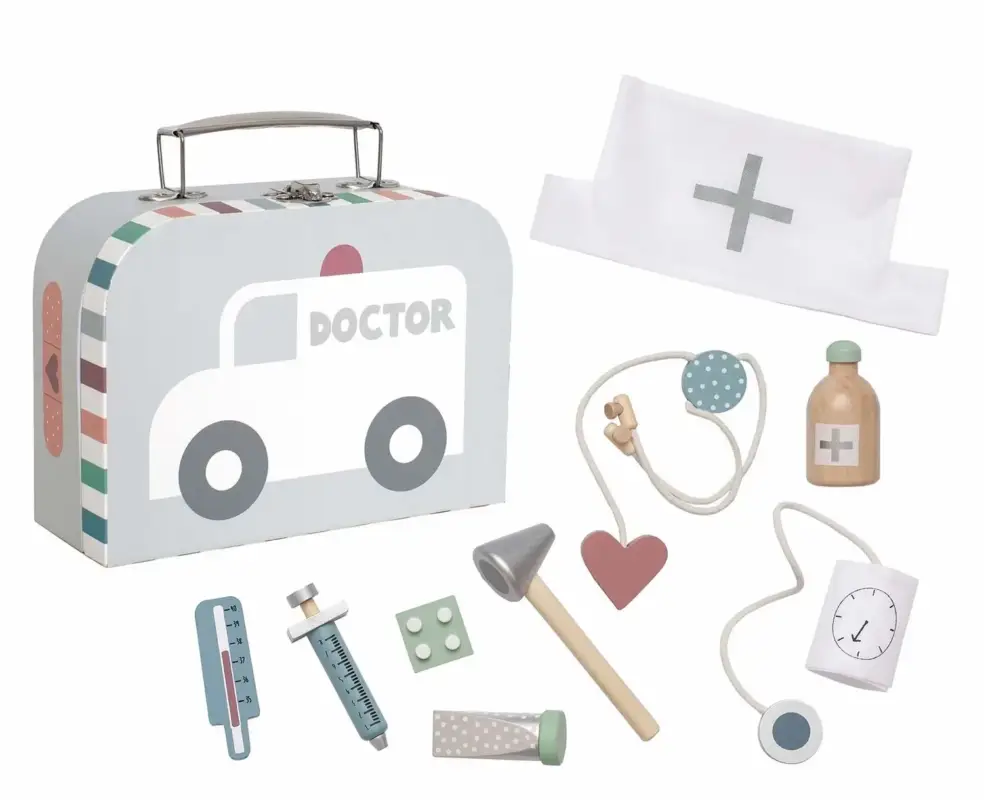 Aktuell Jabadabado Kinderspielzeug, Doctor Set, Spielset - Arztkoffer, Farbe: silber