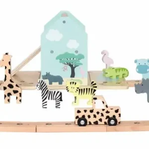 Expressversand Jabadabado Kinderspielzeug, Holzspielzeug - Spielbahnset Go on Safari