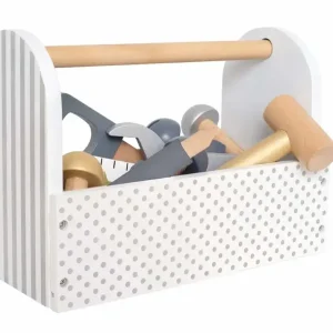 Jabadabado Kinderspielzeug, Kinderwerkzeug, Werkzeugkiste Holz - Teddy, Farbe: silber Jetzt Kaufen