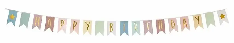 Jabadabado Wimpelkette, Wimpelgirlande - Happy Birthday Preisknaller