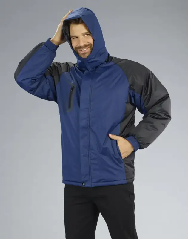 Neu Im Sortiment Jacke mit Kapuze, Farbe marine/schwarz, Gr.2XL