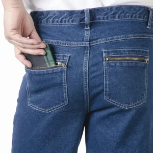 Jeans Shorts, bluestone, mit 2 Reißverschluss Gesäßtaschen, Gr.48 Ausverkauf