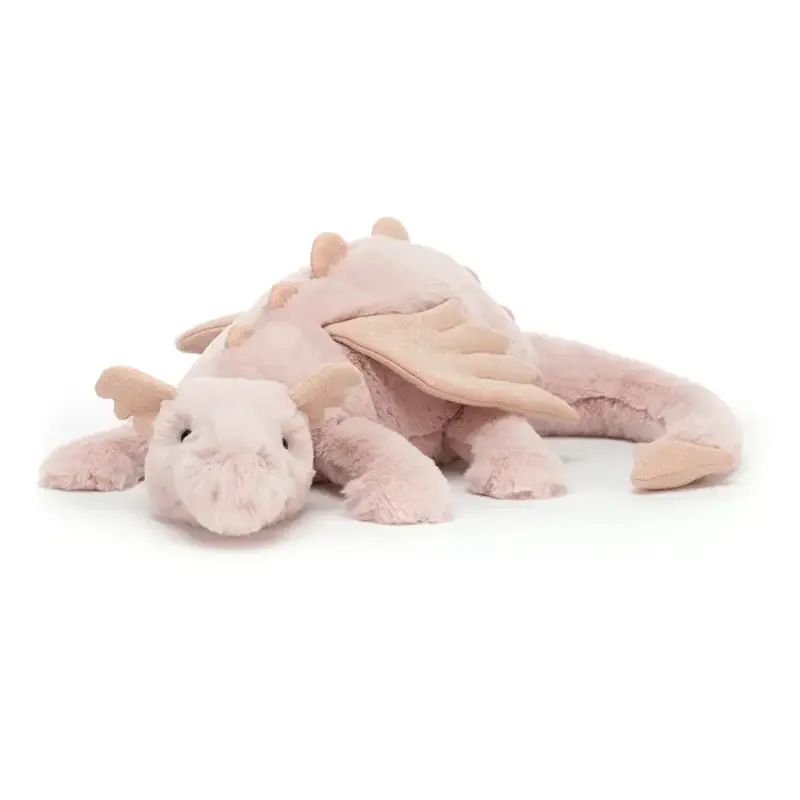 Nur Für Kurze Zeit Jellycat Kuscheltier, Plüschtier, Stofftier - Rose Dragon, Größe: Mittel - H12 X B50 CM