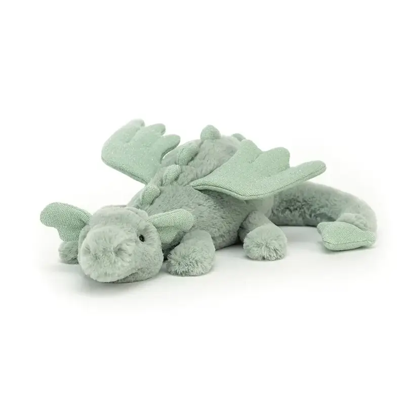 Aktuell Jellycat Kuscheltier, Plüschtier, Stofftier - Sage Dragon, Größe: Klein - H8 X B30 CM