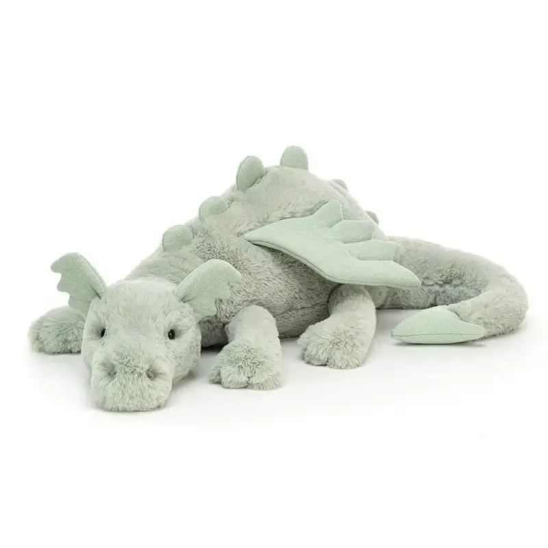 Jellycat Kuscheltier, Plüschtier, Stofftier - Sage Dragon, Größe: Riesig - H19 X B66 CM Nur Für Kurze Zeit