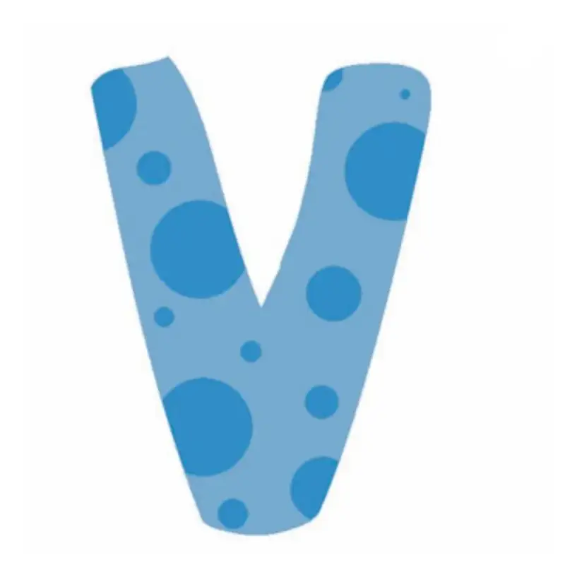 Rabatt Lilipinso Sticker blau Buchstabe v