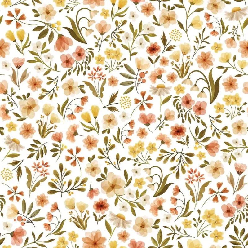 Direktkauf Lilipinso Tapete, Kinderzimmer Wandgestaltung, Panorama, Vintage Blumen 50 cm x 10 m