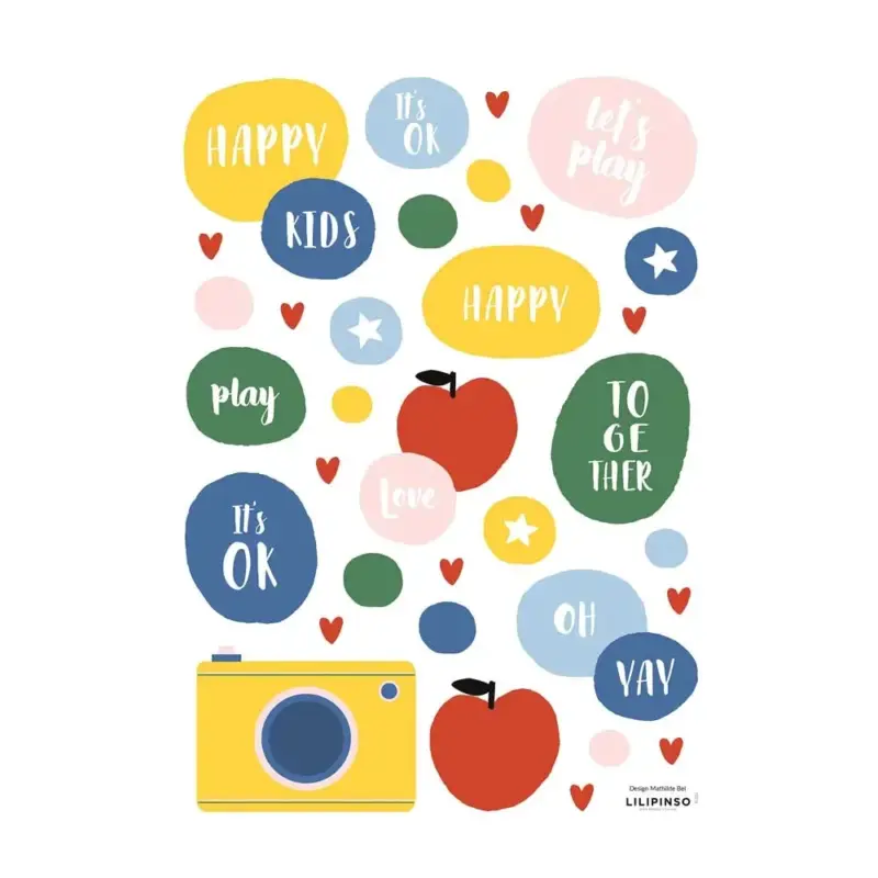 Highlight Lilipinso Wandsticker A3 Apfel, Kamera & mehr