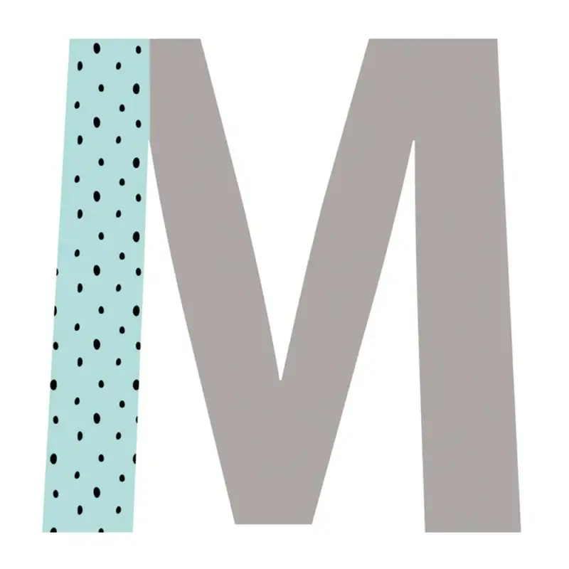 Echt Lilipinso Wandsticker Happy Buchstabe M
