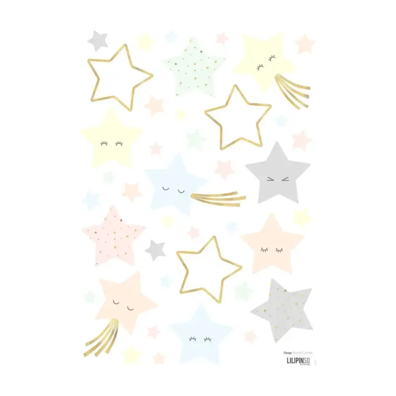 Bestpreis Lilipinso Wandsticker Sternchen pastell