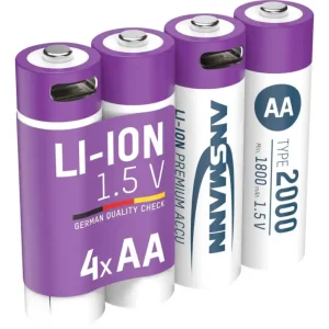 Lithium Ionen Mignon (AA) Akkus USB-C - 4 Stück, Sicherheitsabschaltung Wochenendangebot