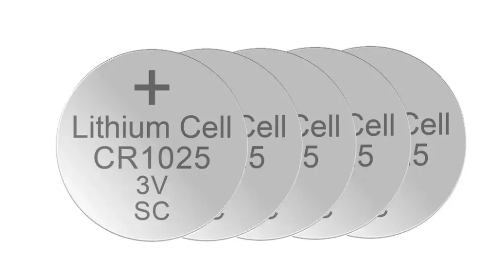 Lithium Knopfzelle CR1025, 3 Volt - 5 Stück Billig