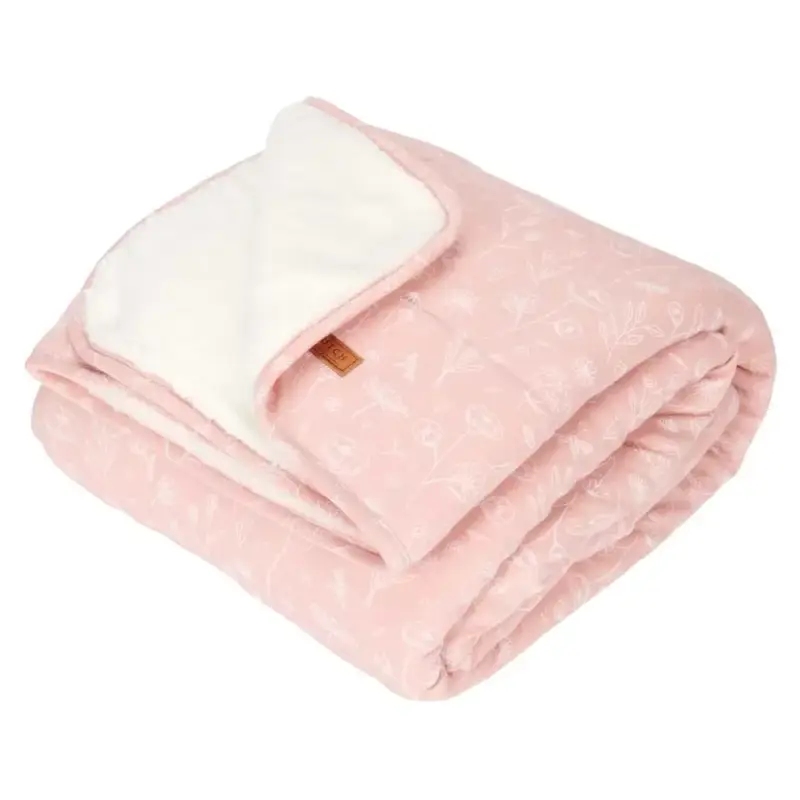 Bestseller Little Dutch Baby Kuscheldecke "Wild Flowers" rosa, Größe: 110 x 140 cm