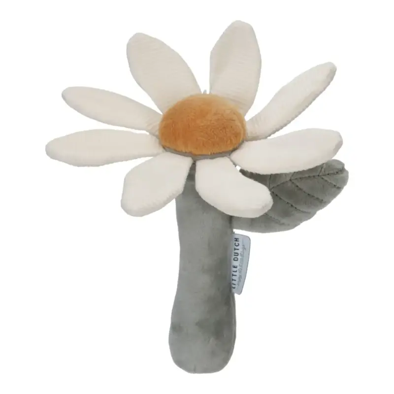 Ausverkauf Little Dutch Babyrassel Little Farm - Blumenrassel mit Knisterfolie & Greifring