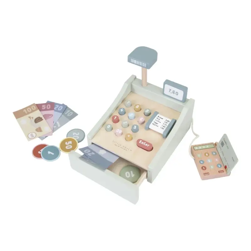 Little Dutch Holz Spielzeugkasse mit Scanner mint Must-Have