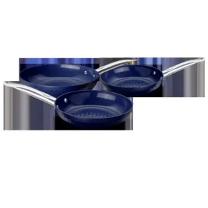 Online Kaufen Pfannen-Set "Prestige" mit Diamant-Antihaftbeschichtung, blau, 3-teilig - Ø 20 cm / 24 cm/ 28 cm