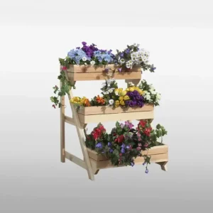 Pflanztreppe mit Kästen natur Super-Preis