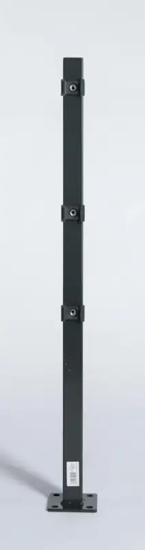 Pfosten mit Fuß, Montageplatte integriert, anthrazit, 1300 x 40 x 40 mm Preisreduziert