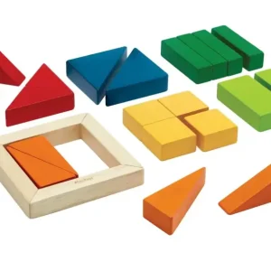 Markenware Plan Toys - Holzbausteine - Geo Blöcke Unit Link