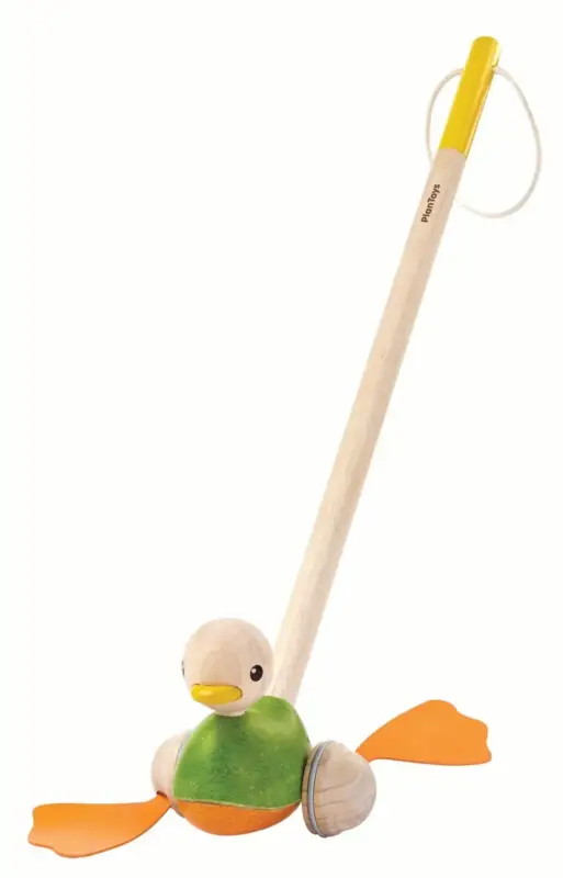 Plan Toys - Schiebetiere - Schiebeente, Gummibaumholz Sichere Zahlung