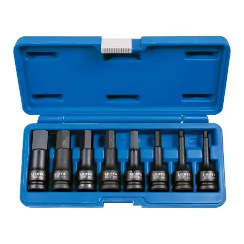 Schlagschrauber Set, Steckschlüssel Set Cr-Mo 1/2 Zoll Innensechskant 6-19mm 8-teilig Letzte Chance