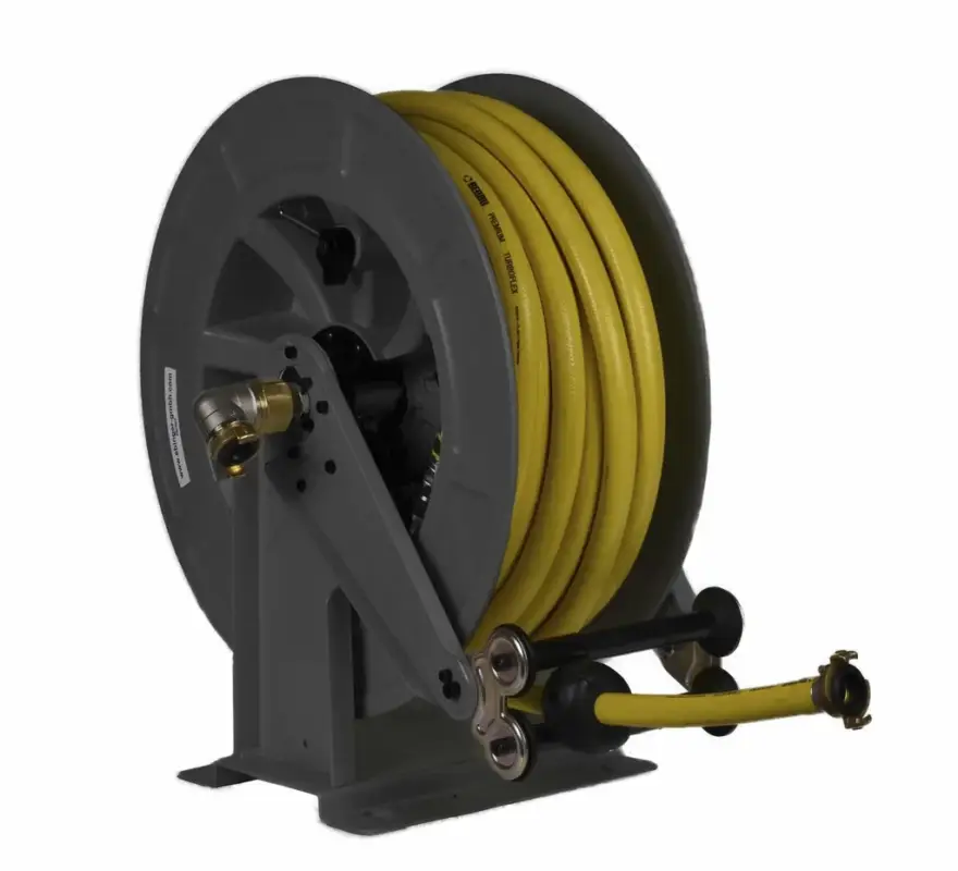 Schlauchaufroller Stahl/ABS-Kunststoffgehäuse OSK 610 mit 15 m, 1" PVC-Gewebeschlauch, max. 9bar/50C° Solange Der Vorrat Reicht