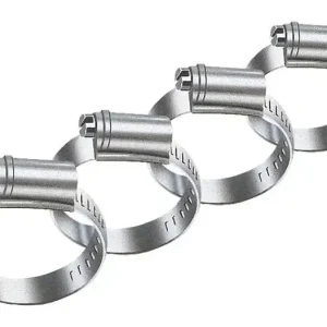 Markenprodukt Schlauchschelle, verzinkt, Bandbreite 9 mm (W1), Spannbereich 40-60 mm - 4 Stück