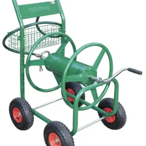 Schlauchwagen, 100 m für 3/4" Schlauch, inklusive Ablagekorb Zertifiziert