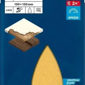 Schleifblatt C470, 100 x 150 mm, K120, 10 Stück Knallerangebot