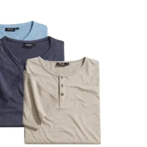 Neu T-Shirt mit Knopfleiste, Farbe grau/melange, Gr.M
