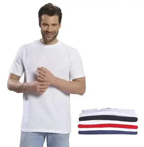 Billig T-Shirt mit Rundhalsausschnitt, Farbe rot Gr.M