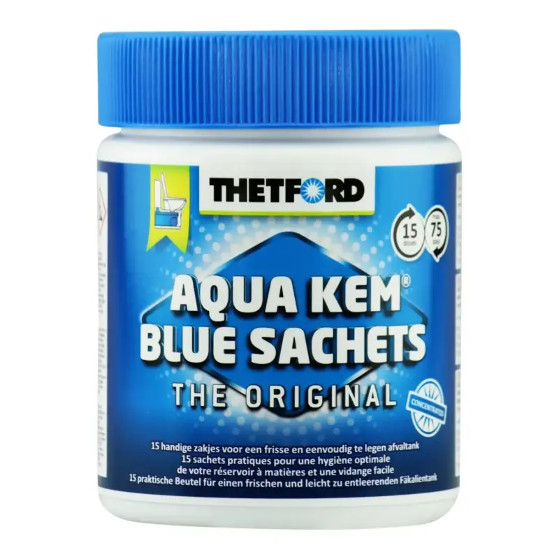 Sofort Bestellen THETFORD Aqua Kem Blue Sachets Behälter á 15 Beutel = 1 Dose