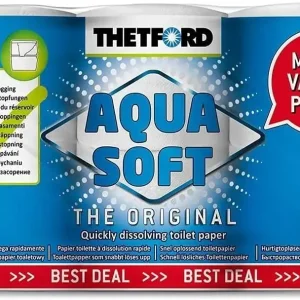 THETFORD Aqua Soft Toilettenpapier 1 Packung = 6 Rollen Preis Gesenkt
