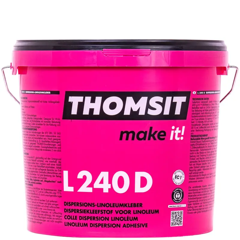 Bestpreis THOMSIT L 240 D EC1 Dispersions-Linoleumkleber 15 kg