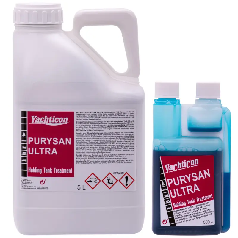 Neue Kollektion YACHTICON Purysan Ultra WC Konzentrat in verschiedenen Größengebinde