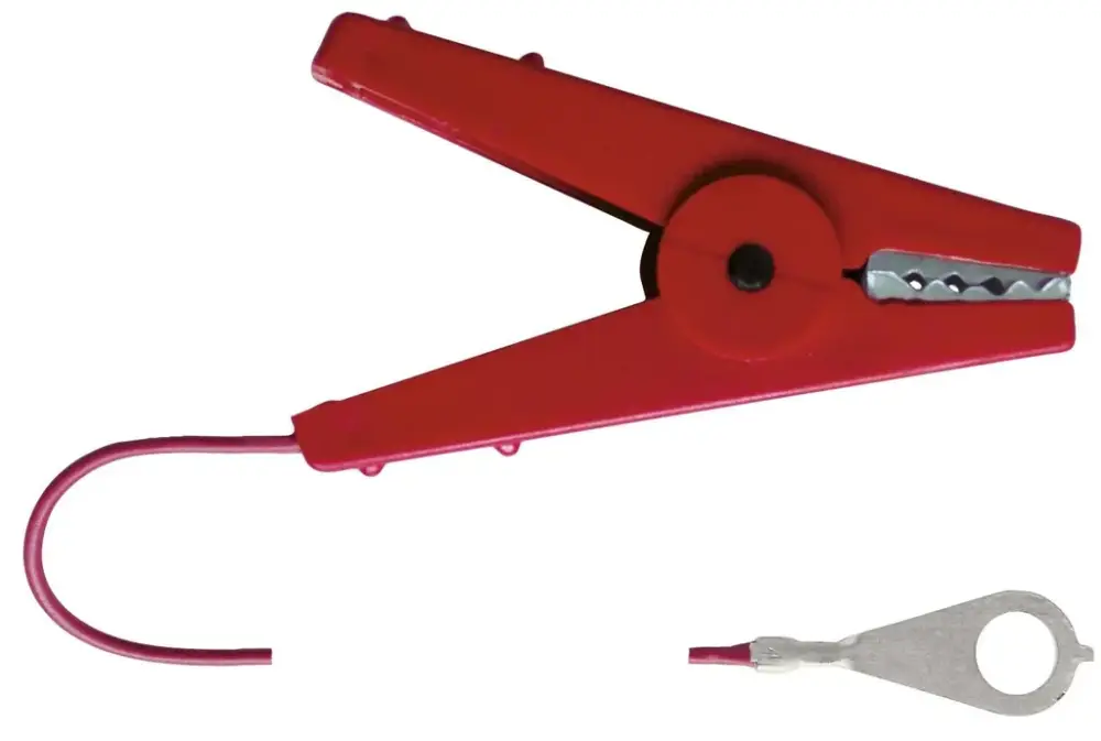 Zaunkabel mit Klemme, rot, 100 cm Direkt Vom Hersteller