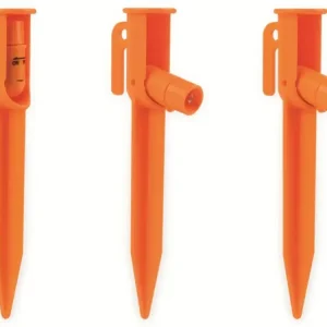 Top-Seller Zeltheringe, Kunststoff, 15 cm 4 Stück mit LEDs