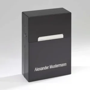 Markenware Zigaretten Etui, schwarz