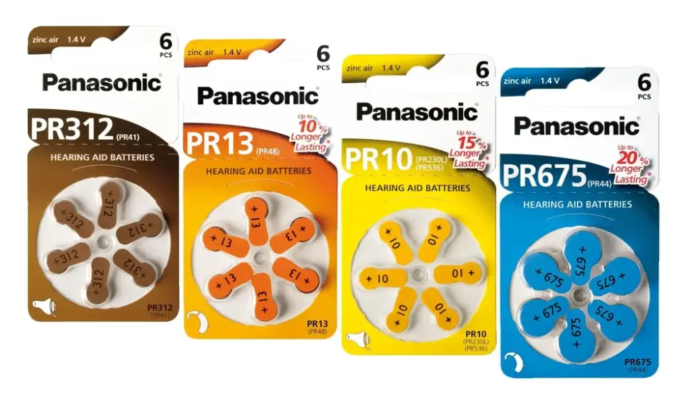 Zink-Luft Hörgerätebatterien ORANGE PR13 - 6 Stück Markenware