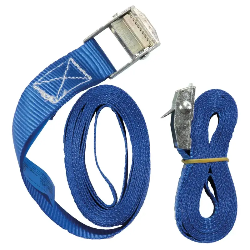 Zurrgurt Spanngurt MM 1016, 2-er Set, stabiles Klemmschloss aus Metall, 2,5 m lang, abriebfester Spezialkunststoff Versand Am Gleichen Tag