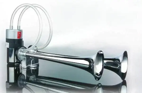 Zweiklang Kompressor Fanfare/ 12 Volt - Lufthorn m. Befestigungsmaterial Markenprodukt