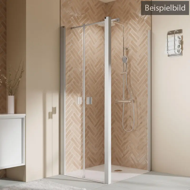 Aktuell Breuer Elana 2.0 eckig Seitenwand für Pendeltür Wandanschlag rechts Intima 120 cm - Weiß matt