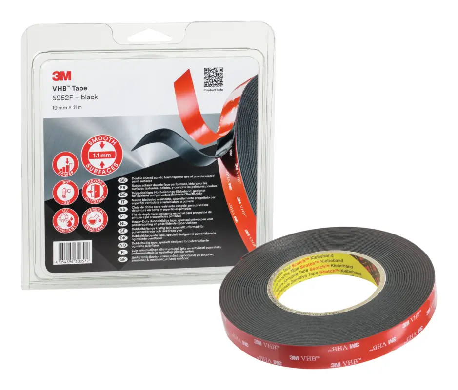 Top-Angebot 3M VHB Klebeband 5952F, 19 mm x 11 m, 1,1 mm schwarz