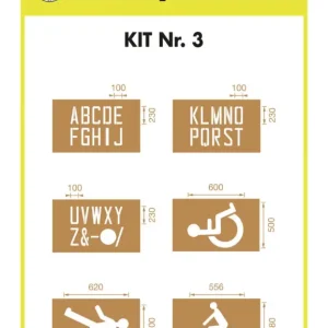 Heißes Angebot A.M.P.E.R.E. Schablonenset Schablonen KIT Buchstaben und Symbole