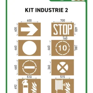 Solange Der Vorrat Reicht A.M.P.E.R.E. Spritz-Schablonen KIT Industrie 02, 8-teilig