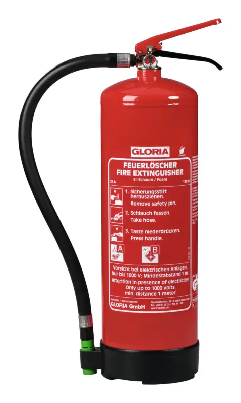 Billig Gloria Schaumfeuerlöscher 6 Liter SDE 6 flourfrei Brandklasse A & B
