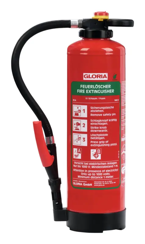 Gloria Schaum-Aufladelöscher SKA+6PRO fluorfrei Brandklasse A und B Neu