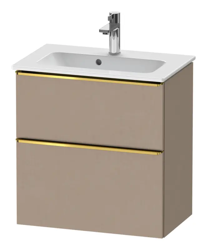 Duravit D-Neo Waschtischunterschrank mit 2 Auszügen Griff Gold Poliert 610 x 625 x 372 mm - Leinen Matt Top-Angebot